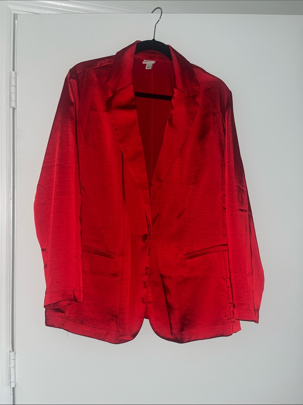 a new day Red Satin Blazer